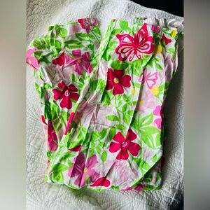 Lilly Pulitzer Pink and Green Floral Pajama Pants